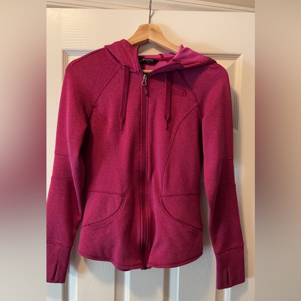 The North Face Long Sleeve Zip Front Hooded Jacket